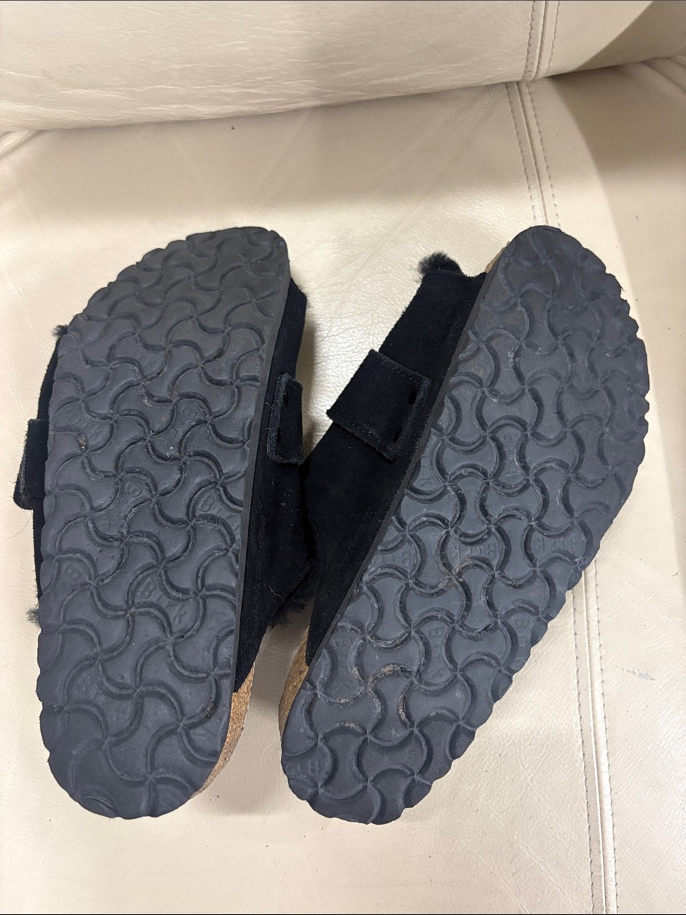 Birkenstock Kyoto Black Shearling Sz 38 - Picture 6 of 10